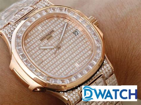 Đồng hồ Patek Philippe nam đính đá Nautilus 5719 máy Thụy Sỹ 